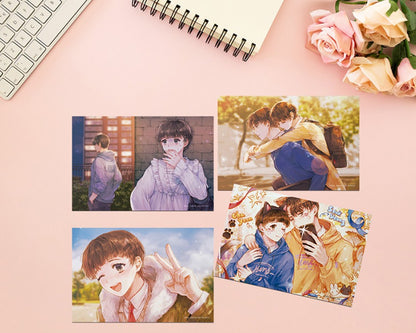 Hot Black Tea : 4 cut or postcard set(C type)