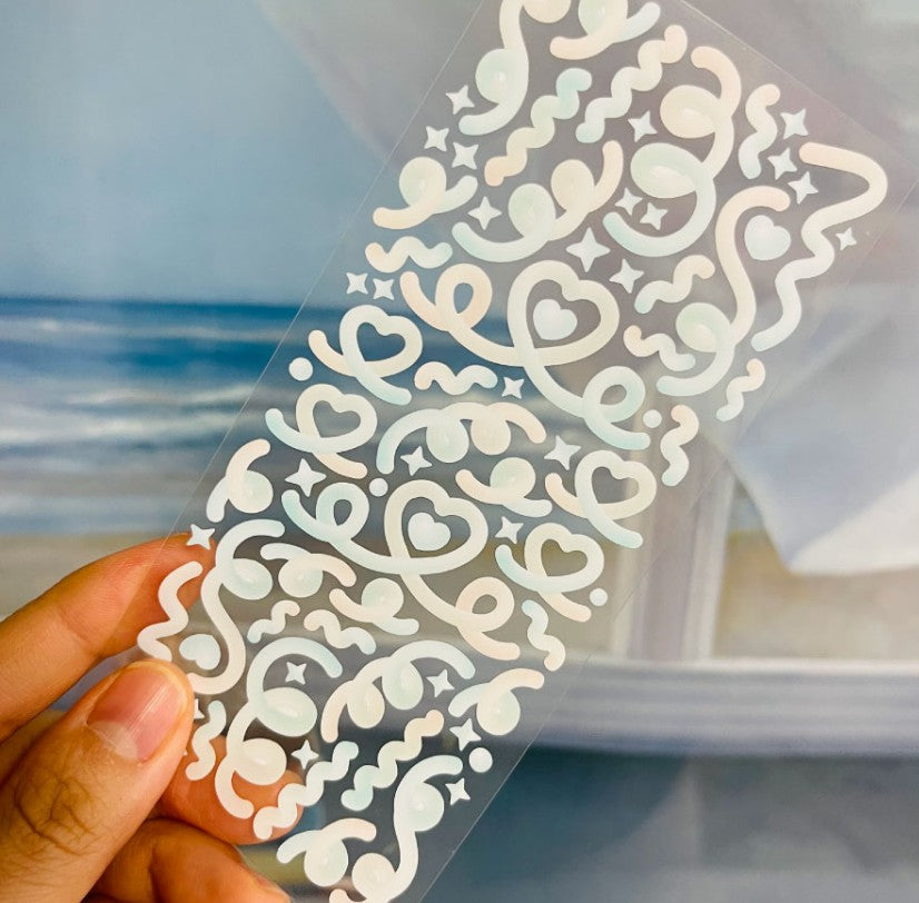 Mint Gradation Confetti sticker