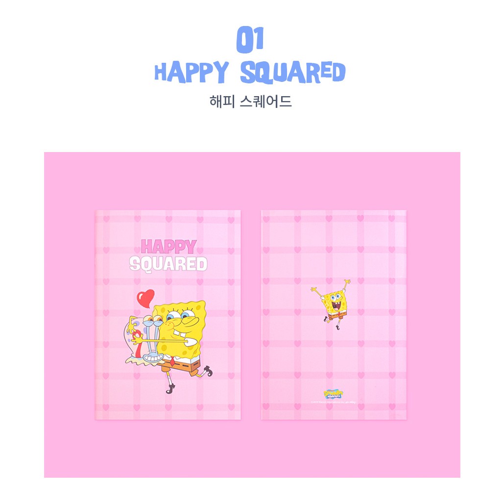 Spongebob Note Design Sponge Bob SquarePants Grid Note, 64p Small Note Book, Spongebob mini ...