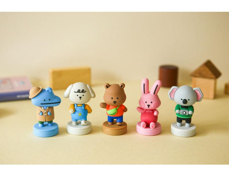 DAILYLIKE My buddy figure stamp series(5 Style) : Best, Great, Good job, Excellent, Awesome