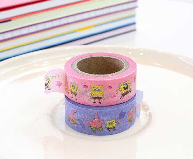 Sponge Bob Bubble Washi Tape, Decor Wrapping, DIY Decorative Label for Scrapbooking, Planner, Album Gift Wrapping