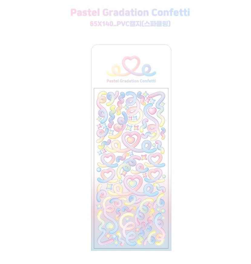 Pastel Gradation Confetti sticker