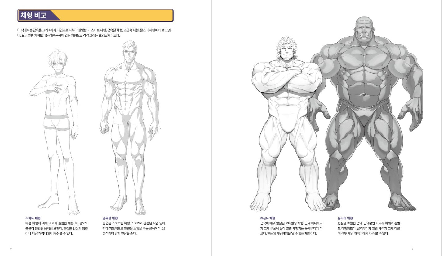 Strong muscle illustration technique Book