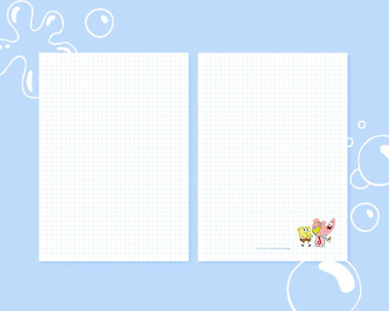 Spongebob Note Design Sponge Bob SquarePants Grid Note, 64p Small Note Book, Spongebob mini ...