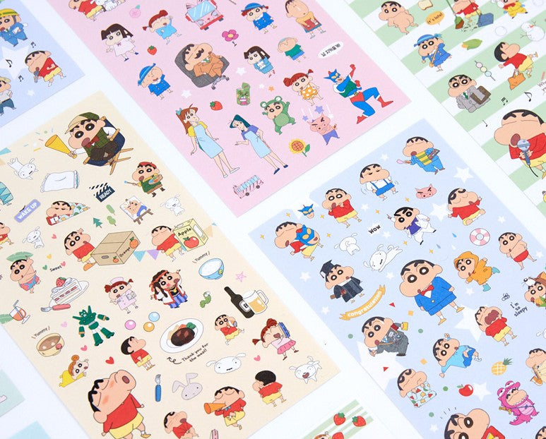 Crayon Shin Chan ver.2 Stickers(2 sheets) 6 Designs