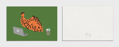 MUZIKTIGER Postcards 6 Types, Tiger Postcards