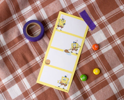 Sponge Bob 4 cut Memo pads, Sticky Notes, 50 sheets Writing Pads