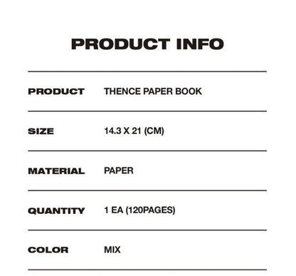 THENCE Paper Book, Thence Artwork Book 120p
