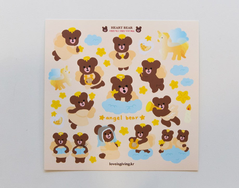 Angel Bear sticker (2ea)